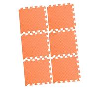 Toyvian 6piezas Alfombrillas De Eva Diseño Azulejos Interconectables De Piso para Alfombra Acolchada Protectora para Salones y Habitaciones Naranja