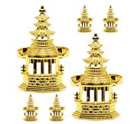 Toyvian 6piezas Anillos para Servilletas Dorados Torre de Decoración Elegante para Mesa de Comedor Bodas Cumpleaños y Fiestas