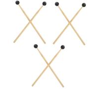 Toyvian 6piezas Baquetas De Percusión Para Práctica De De Lengua Palos Musicales Para Principiantes y Profesionales Accesorios De Instrumento De Percusión