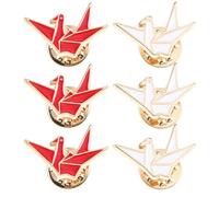 Toyvian 6piezas Broche de Mil Grullas de Unidades por Paquete Broche de Aleación para Mujeres Decoración para Ropa Bufandas Bolsos