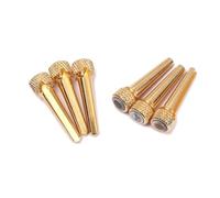 Toyvian 6piezas Clavos de Cuerda de Clavijas de Puente de Guitarra con Punto de Abulón y Faldón de Latón de Repuesto para Guitarra Acústica Escenario Musical