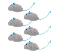 Toyvian 6piezas Juguetes para Gatos De Peluche Hierba Gatera y Ratones para Gatos Juguete Interesante para Ratones para Jugar Casa