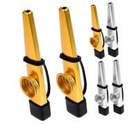 Toyvian 6piezas Kazoos Para Adultos Instrumento Musical Ligero Guitarra Ukelele Acompañamiento De Kazoo Pequeño De Metal Resistente