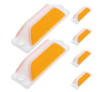 Toyvian 6piezas Reflectores de Calzada Rectangulares Contorno para Carreteras Autopistas Garajes con Alta Visibilidad para Cruces Caminos Pavimento Nocturno y Clima Adverso