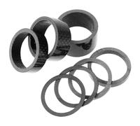 Toyvian 7 Piezas Espaciadores para Manillar de Bicicleta Fibra Carbono Arandelas Vástago Compatibles con Bicicletas Carretera y Montaña para Horquilla y Dirección