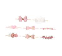 Toyvian 8 Diademas Lazo Pelo de Ñiño Niña, Accesorios de Cuero Pu y Algodón Peinado, Decoraciones Bonitas para Cumpleaños y Año