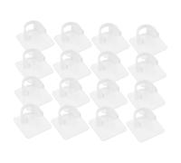 Toyvian 8 Pares Ganchos Adhesivos Sin Taladro para Barra de Cortina Soportes de Abs Resistentes y Pegamento Fuerte para Baño y Cocina Clips Multifuncionales para Cortinas