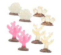Toyvian 8 Piezas Adorno Coral Artificial Resina Luminiscente para Decoración Acuarios Peceras Paisaje Subacuático Seguro y Fácil Limpieza
