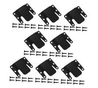 Toyvian 8 Piezas De Hebillas De Fijación para Muebles Conectores De Sofá Clips Metálicos para Sofá Soportes De Conectores para Muebles De Seccional Tornillos Negros