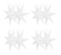 Toyvian 8 Piezas Linterna de Estrella de Papel 3d Color Crema para Lámpara | Decoración Delicada para Salón y Dormitorio, Fácil de Instalar, Quitar y Guardar, Protege la Lámpara