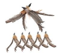 Toyvian 8 Piezas Repuestos para Varita Interactiva de Gatos Accesorios de Marrones para Juguetes de Gato Cambia Comportamiento Morder Compatible para Mascotas