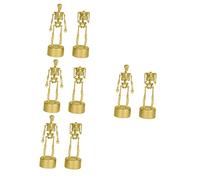 Toyvian 8 Piezas Trofeo De Soporte De Calavera Esqueleto Estatuilla Estatua Decoración De La Ceremonia De De Premios Accesorios De La Casa Embrujada Trofeos Ropa El Plastico Oro