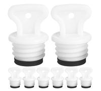 Toyvian 8 tapones de repuesto para bolsas de agua caliente: tapones de goma a prueba de fugas de 21 mm para bolsas de agua - Tapón de rosca con sello antiderrames para botellas térmicas.