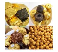Toyvian 800piezas Papel Aluminio Dorado para Envolver Chocolate y Dulces Envoltorio de Regalo Decorativo y Ecológico para Fiestas Bodas Cumpleaños y Manualidades