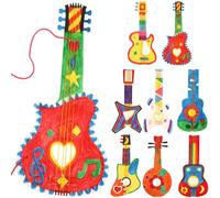 Toyvian 8piezas Corte De Madera De Guitarra Sin Terminar Para Manualidades Decoraciones De Fiesta Material Para Clases Creativas Para Personalizar Casa