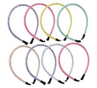 Toyvian 8piezas Diadema de Color Brillante Lentejuelas para Mujeres y Niñas Diademas Finas Que Combinan Banda Pelo Lentejuelas para Fiesta o Uso Diario Color Aleatorio