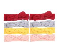 Toyvian 8piezas Diademas Para Niñas Lazo Accesorios De Pelo Para Bebés Burdeos Para Cumpleaños y Celebraciones Especiales