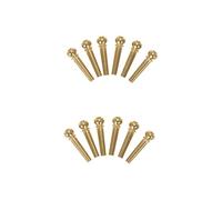 Toyvian 8piezas Pines De Puente De Guitarra De Latón Para Guitarra Acústica Estándar Repuestos Duraderos y Estables Mejora Del Sonido y Larga Vida Útil