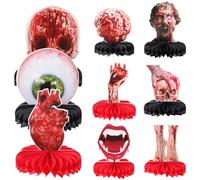 Toyvian 9 Piezas Decoraciones de Panal Sangriento para Fiestas de Halloween Diseño Terrorífico y Papel Fácil de Usar para Decorar Mesas en Ambiente de Horror
