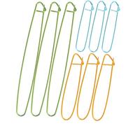 Toyvian 9 Sujetapuntos de Aluminio Grandes para Tejer Alfileres para Punto y Ganchillo Marcadores de Colores Surtidos 3 Juegos 9 Piezas Ideales para Manualidades y Color Aleatorio