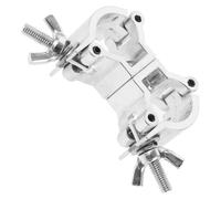 Toyvian Abrazadera de Aluminio para Luz de Cabeza Móvil, Doble Gancho Cruzado 18-21 Mm, Accesorio para Iluminación de Escenario, Pinza para Foco y Armazón de Lámpara, Color Plata, Uso