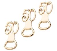 Toyvian Abridor de Botellas Dorado Multifunción 3 Piezas en Aleación para Fiesta y Hogar, Obsequio Adecuado para Boda Diseño Creativo y Delicado