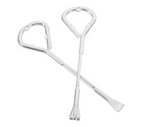 Toyvian Abridor de Cubos de Pintura de Acero Inoxidable, Herramienta Portátil Multifuncional para Quitar Tapas sin Bordes Afilados, Paquete de 2 Piezas Color Plata