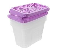 Toyvian Absorbente de Humedad Contenedor de Plástico 4 Unidades Reutilizables para Armarios, Baños y Espacios Interiores, Caja Vacía para Uso Doméstico