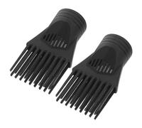 Toyvian Accesorio 2piezas Peine para Secador de Pelo de Plástico Negro Reduce Impacto y Deja el Cabello Liso y Brillante para Peinados Rápidos