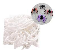 Toyvian accesorios de la casa embrujada trajes para halloween para hombres cuentas de calavera de piedra telaraña de halloween red de araña para halloween Variedad suministros