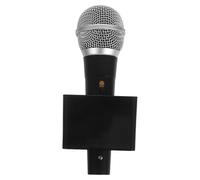 Toyvian Accesorios de Micrófono Simulados Juguete de Micrófono Falso Bandera de Cubo Cuadrado para Fiesta rol y Karaoke