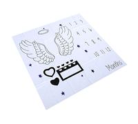 Toyvian Accesorios para Fotografía De Manta Mensual para Fotos Manta para Momentos del Recién Nacido Marco Negro para Shower y Celebraciones Especiales