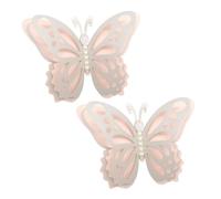 Toyvian Adhesivos de Pared de Mariposas 3D Grandes Calcomanía Autoadhesiva Hueca de Papel Perlado Cuatro Capas 2 Piezas para Decoración de Bodas y Dormitorio Efecto Realista para