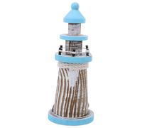 Toyvian Adorno Farol Náutico Mediterráneo Madera Vintage Decorativo para Hogar Oficina Estilo Costero