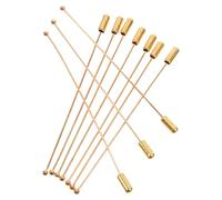 Toyvian Alfileres Rectos de 90 MM para Broches y Manualidades 10 Unidades de Metal con Tope Cilíndrico Pin de Solapa para Joyería DIY Accesorios para Ramilletes y Costura