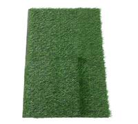 Toyvian Alfombra Diseño Rectangular Natural de Césped Artificial Antideslizante Color Verde, Material PE y Fácil de Usar para Baño y Dormitorio