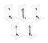 Toyvian Anclajes 5 Juegos para Muebles sin Taladro de Acrílico y Acero Inoxidable Correas Antivuelco para Estanterías y Soportes de Tv para Seguridad de Bebés