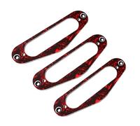 Toyvian Anillo de Captación para Guitarra Eléctrica Estilo Tl Rojo, 3 Piezas, Material Celuloide, Adecuado para Pastillas de Bobina Simple, Adecuado para Personalizar y Decorar Guitarra