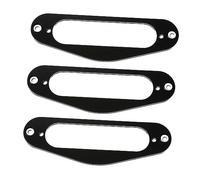 Toyvian Anillo de Montaje de Celuloide Negro Accesorio de Reemplazo Acabado Fino Paquete de 3 Piezas Estilo Tl para Pastilla Single Coil para Guitarristas