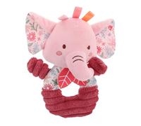 Toyvian Anillo De Peluche Elefante Rosa Para Bebés Recién Nacidos Suave y Seguro Con Sonido Crujiente Para Desarrollo Sensorial y Auditivo Juguete Infantil Para Meses