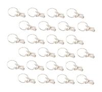Toyvian Anillos de Cortina con Clips de Metal Resistentes 50 Piezas Clips para Sujetar Cortinas de Hierro Uso en Ventanas y Baño