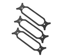 Toyvian Anillos de Metal para Pastillas de Guitarra Eléctrica de Bobina Simple, 3 Piezas Negras, Marco Protector Espaciado de 77 Mm, Accesorios para Montaje y Mejora de Tono en