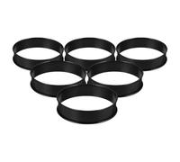 Toyvian Anillos para Tartas de Acero Inoxidable Bordes Dobles Enrollados, Pack de 6 Unidades, Tamaño Estándar Compatible, Ideales para Cafés y Repostería Creativa