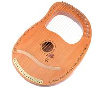 Toyvian Arpa de Lira de Madera Natural 16 Cuerdas Portátil Instrumento Musical de Cuerda para Práctica y Concierto Arpa Corporal Ligera para Músicos y Principiantes