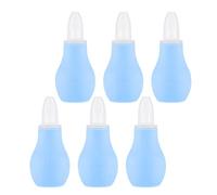 Toyvian Aspirador para Ñiño 6 Piezas Reutilizables Punta de Silicona Suave Azul, Herramienta Manual de Succión Ajustable para Limpieza Segura y Portátil en Casa y Viajes