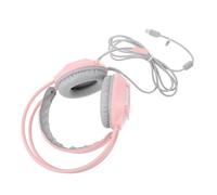 Toyvian Auriculares para Juegos de Computadora Micrófono, Diseño Cómodo y Transpirable, Color Rosa, Cable de 2 Metros para Uso Prolongado en PC