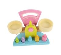 Toyvian Ayudas Enseñanza de Matemáticas Equilibrio Juguete Interactivo para Balanza Hecha Mano Juguete Cognitivo de Modelos Escala de Madera para Mesa