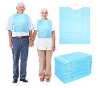 Toyvian Baberos y Desechables Ancianos para Impermeables Adultos Diseño Ajustable, Material Plástico Resistente Adecuado para Alimentación Uso en Exteriores
