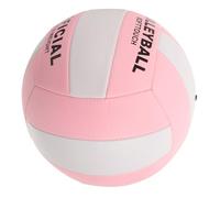 Toyvian Balón de Voleibol Blando para Entrenamiento Adulto, Tamaño Estándar 5, Cosido a Máquina, Resistente a Explosiones, Color Rosa 2.7, para Uso Interior y Competición