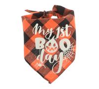 Toyvian Bandana para Perros con Diseño de Halloween y Luminoso Bufanda Triangular para Mascotas Accesorio de Fiesta para Perros y Gatos Fácil de Limpiar My First Boo